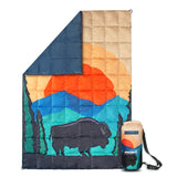 Load image into Gallery viewer, 4Monster Down Puffy Camping Travel Blanket - Impression Sunrise