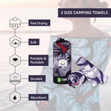 Load image into Gallery viewer, 4Monster 3 Size Microfiber Camping/Beach/Face Towels For Multi-use microfiber towel 4Monster 