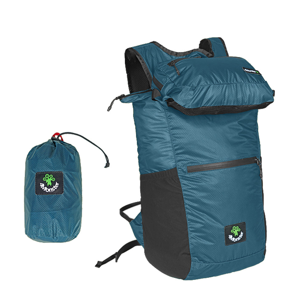 4Monster Backpack Waist Pack 2 in 1, Waterproof Lightweight Packable Backpack 4monster outdoor 32L Blue