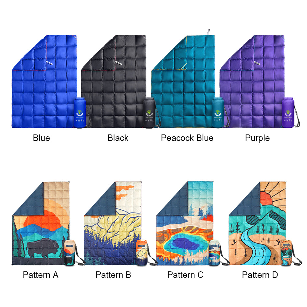 4Monster Down Blanket + Patterned Down Blanket 4monster outdoor Black A