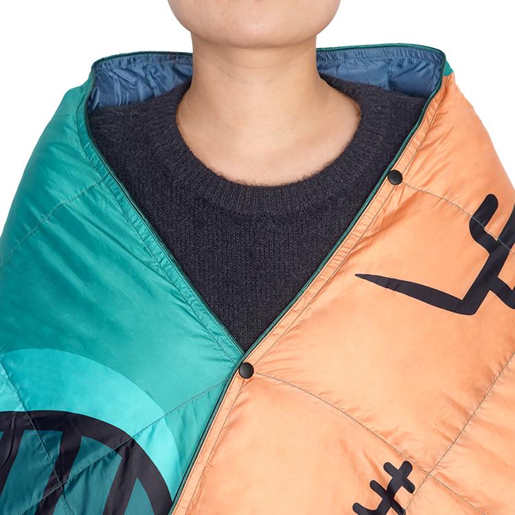 4Monster Down Puffy Camping Travel Blanket - Abstract mountain peak Camping Blanket 4monster outdoor