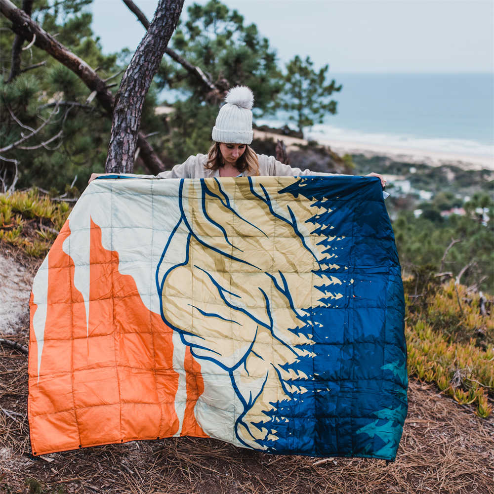 4Monster Down Puffy Camping Travel Blanket - Yosemite Park Camping Blanket 4monster outdoor 1-Person (54 x 80”)