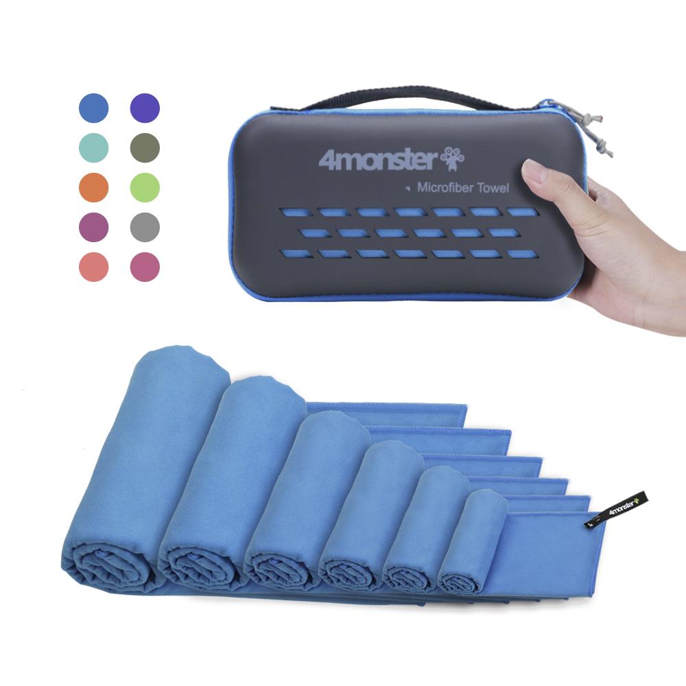 4Monster EVA Antibacterial Travel Towel microfiber towel 4Monster XS Blue