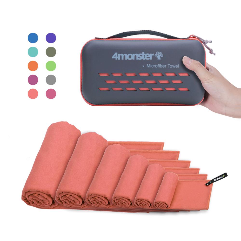4Monster EVA Antibacterial Travel Towel microfiber towel 4Monster XS Brick Red
