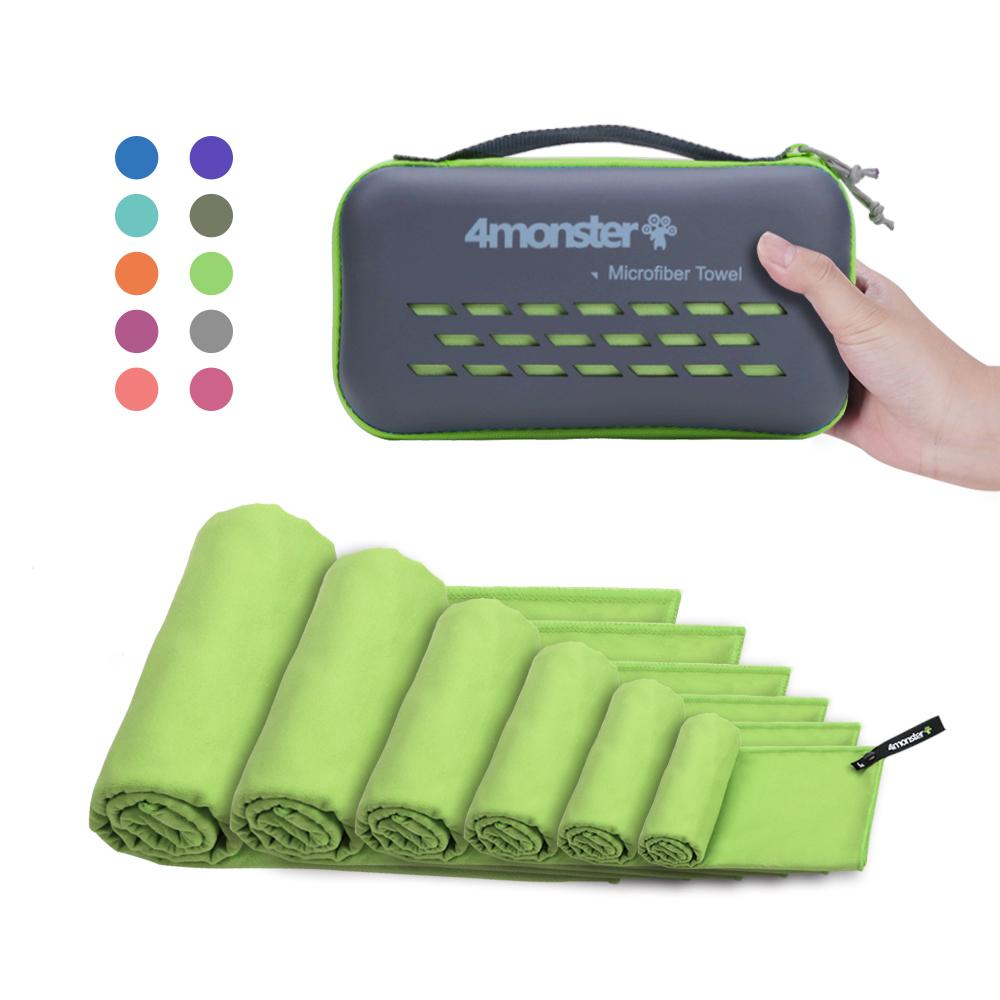 4Monster EVA Antibacterial Travel Towel microfiber towel 4Monster XS Green