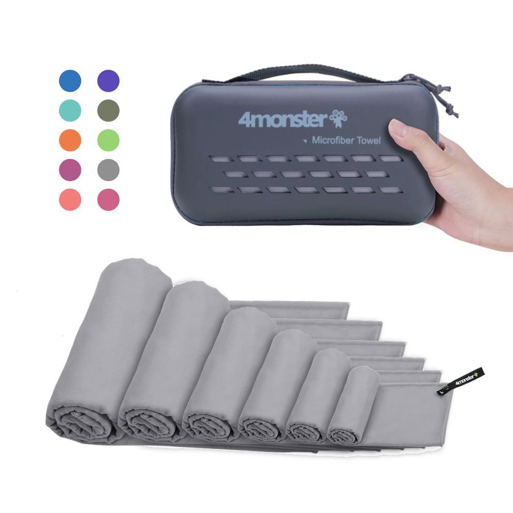 4Monster EVA Antibacterial Travel Towel microfiber towel 4Monster XS Grey