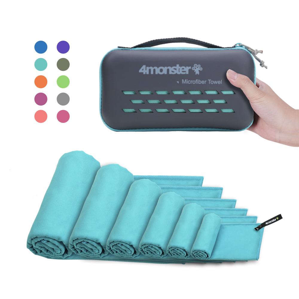 4Monster EVA Antibacterial Travel Towel microfiber towel 4Monster XS Lake green
