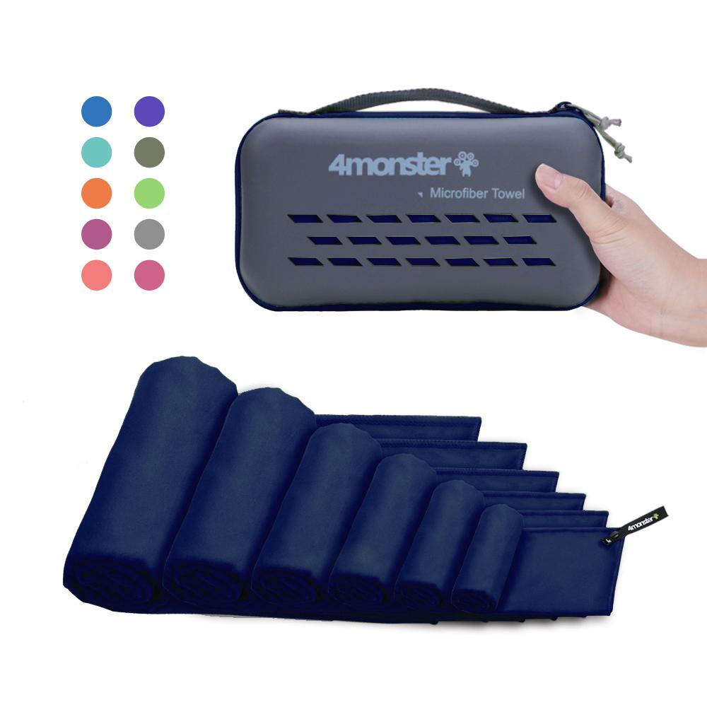 4Monster EVA Antibacterial Travel Towel microfiber towel 4Monster XS Navy