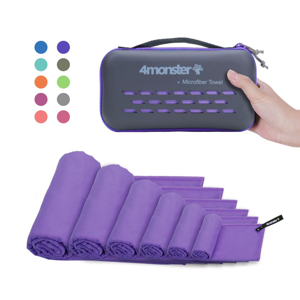 4Monster EVA Antibacterial Travel Towel microfiber towel 4Monster XS Purple