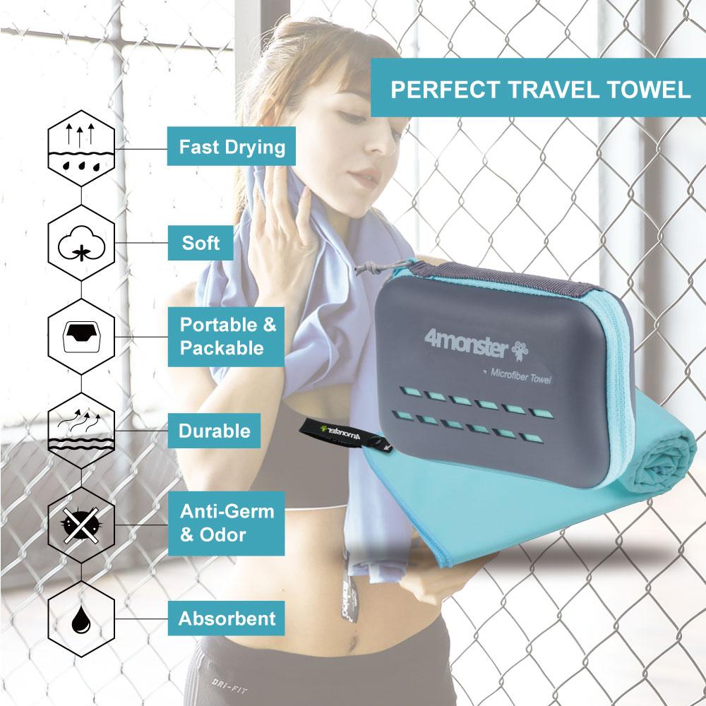 4Monster EVA Antibacterial Travel Towel microfiber towel 4Monster