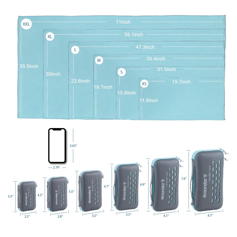 4Monster EVA Antibacterial Travel Towel microfiber towel 4Monster