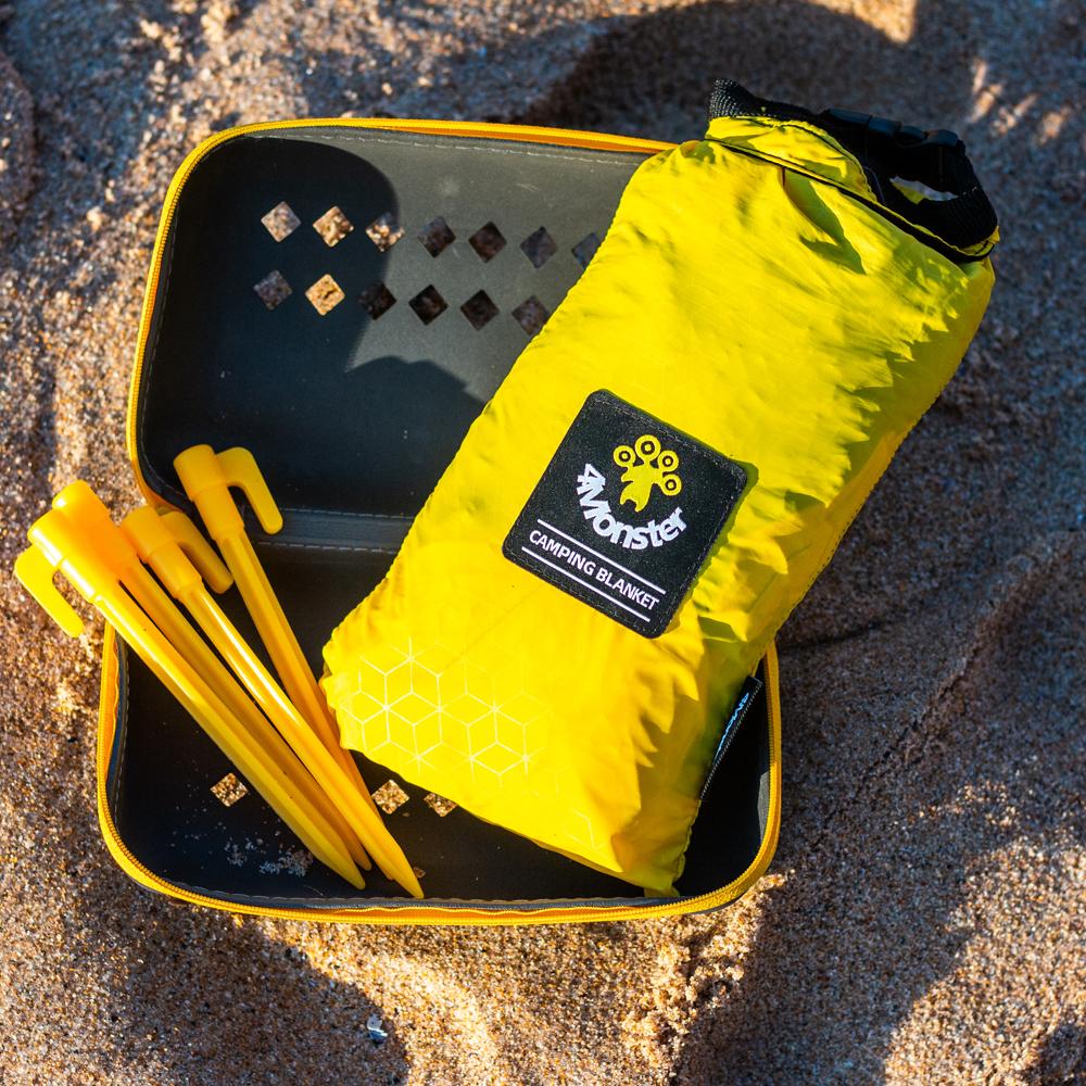 4Monster EVA Waterproof Beach Blanket blanket 4monster outdoor Yellow 210 * 200cm