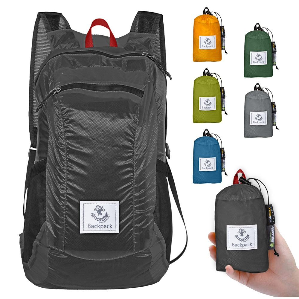4Monster Hiking Lightweight Travel Backpack backpack 4Monster 16L Black