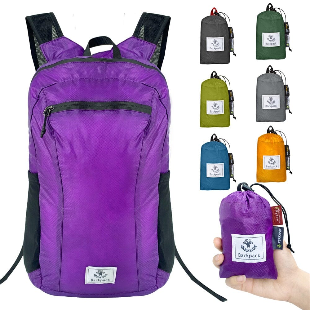 4Monster Hiking Lightweight Travel Backpack backpack 4Monster 16L Purple