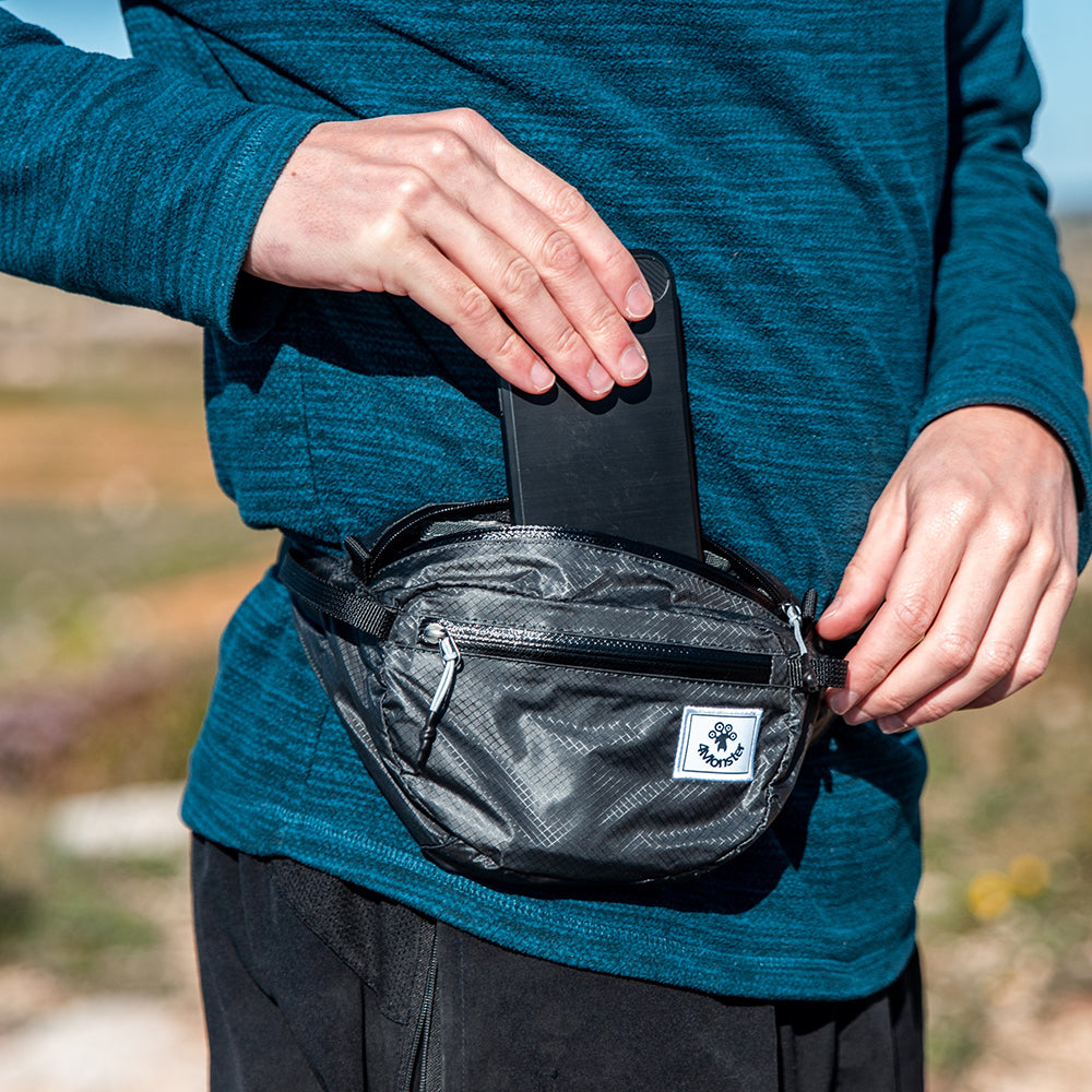 4Monster Hiking Waist Packs Portable with Multi-Pockets Adjustable Belts- Plain Color waist bag 4Monster