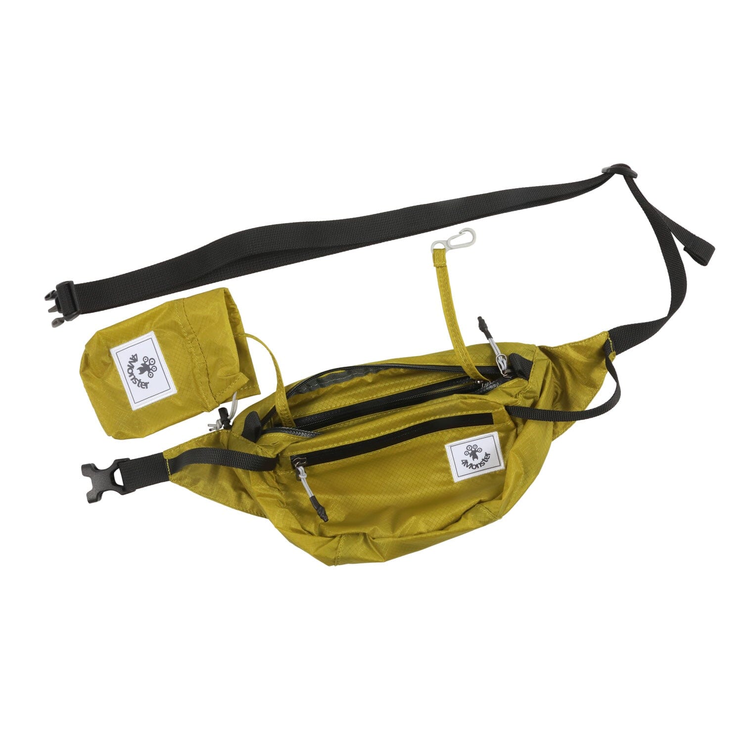 4Monster Hiking Waist Packs Portable with Multi-Pockets Adjustable Belts- Plain Color waist bag 4Monster Green 2L