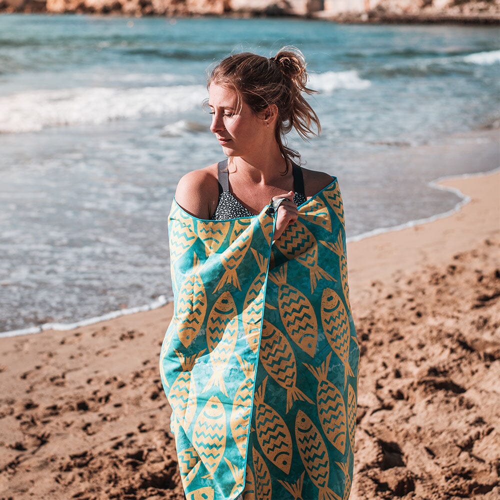 4Monster Microfiber Beach Towel Quick Dry Absorbent Lightweight Towel Fish Fashion microfiber towel 4Monster