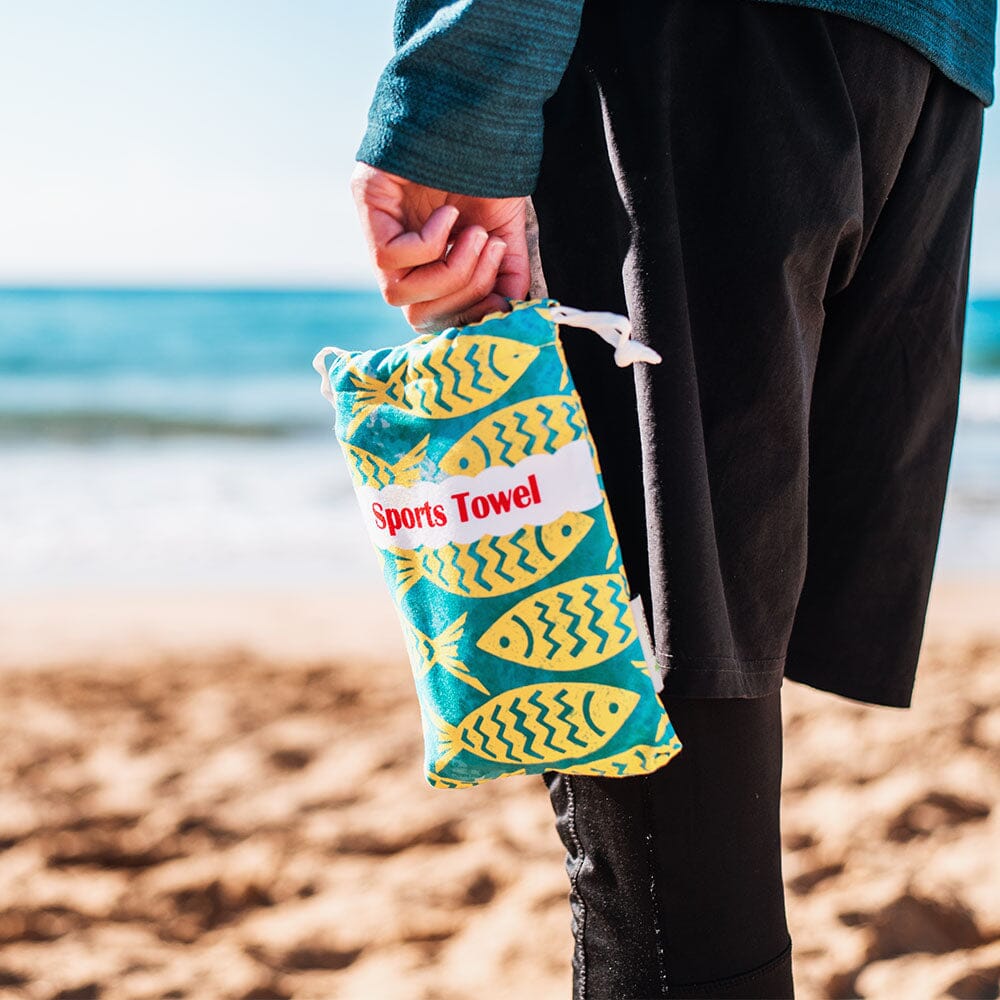 4Monster Microfiber Beach Towel Quick Dry Absorbent Lightweight Towel Fish Fashion microfiber towel 4Monster