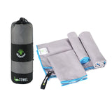 Load image into Gallery viewer, 4Monster Microfiber Quick Dry Camping Travel Towels 3 Size at 1 Pack 4monster outdoor Grey 