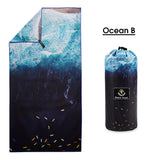 Load image into Gallery viewer, 4Monster Ocean Series Microfiber Beach Towel microfiber towel 4Monster Ocean B X-Large (78 x 35 inches) 