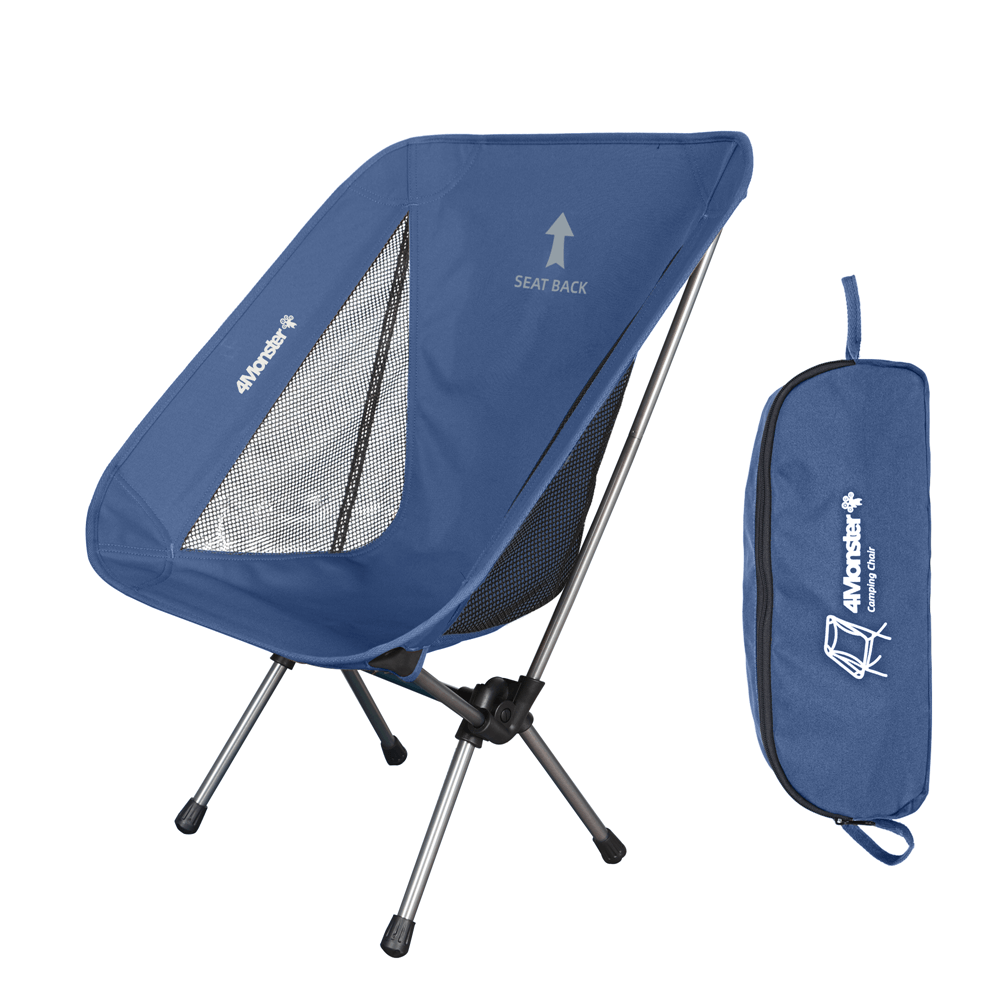 4monster Outdoor Portable Folding Moon Chair for Travel and Camping 4monster outdoor Dark Blue