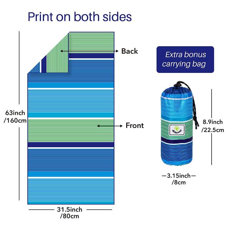 4Monster Quick Dry Beach Towel Sand Free Rainbow microfiber towel 4monster outdoor