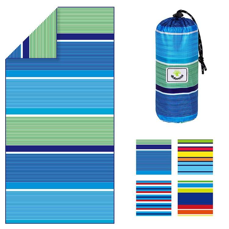 4Monster Quick Dry Beach Towel Sand Free Rainbow microfiber towel 4monster outdoor Large (63 x 31.5 inches) Rainbow B