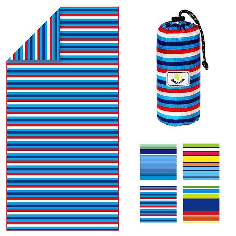 4Monster Quick Dry Beach Towel Sand Free Rainbow microfiber towel 4monster outdoor Large (63 x 31.5 inches) Rainbow C
