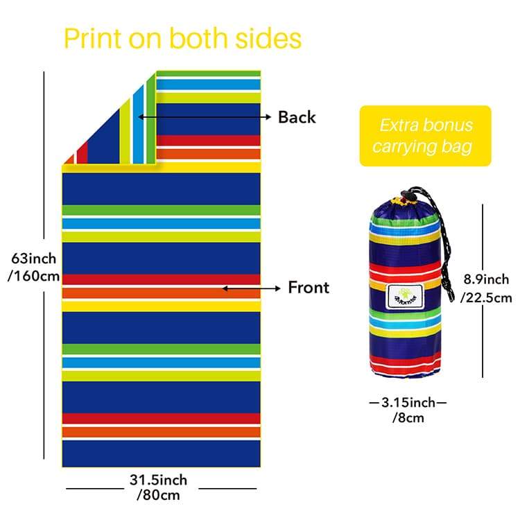 4Monster Quick Dry Beach Towel Sand Free Rainbow microfiber towel 4monster outdoor
