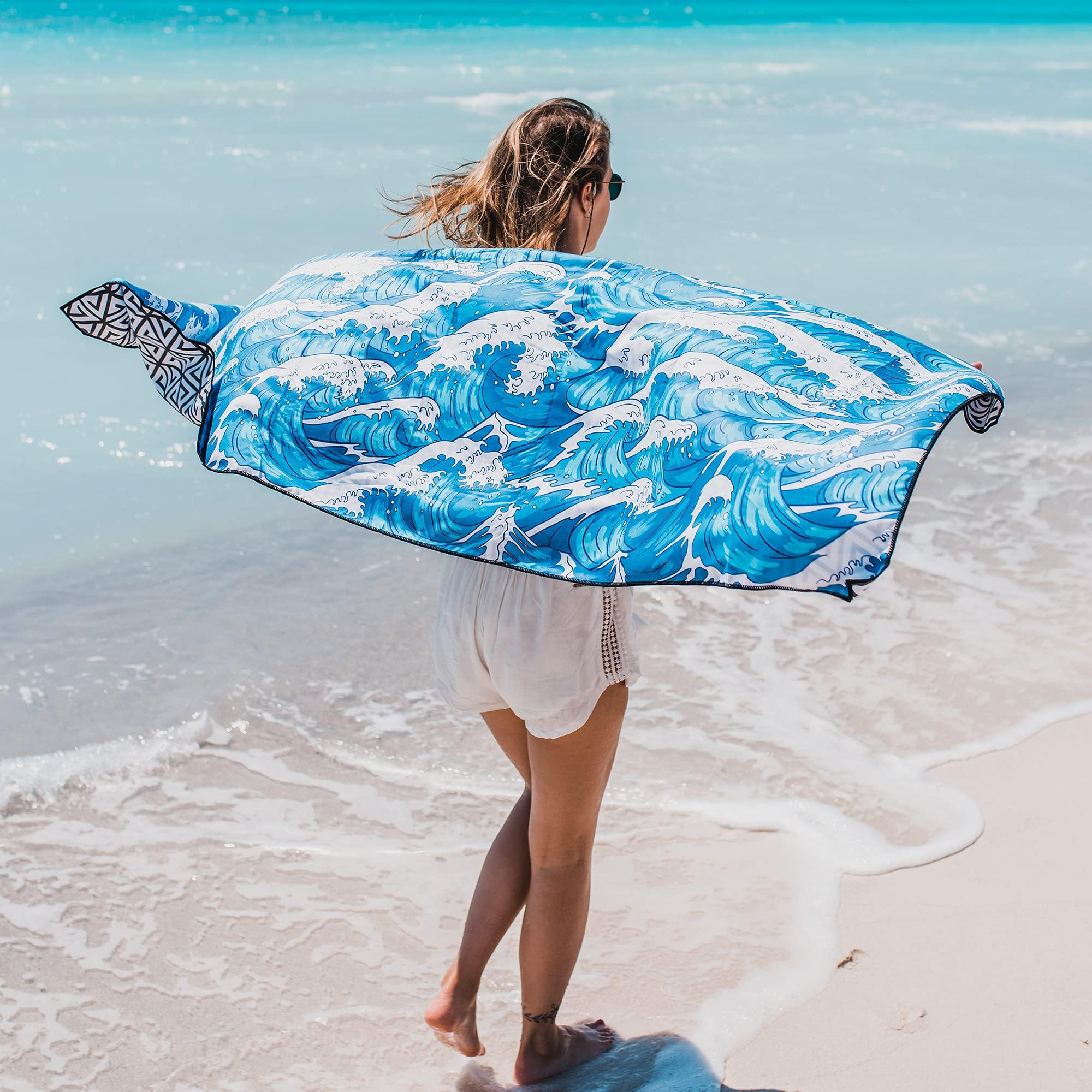 4Monster SAND-FREE BEACH TOWEL Single Sea B trave towel 4Monster