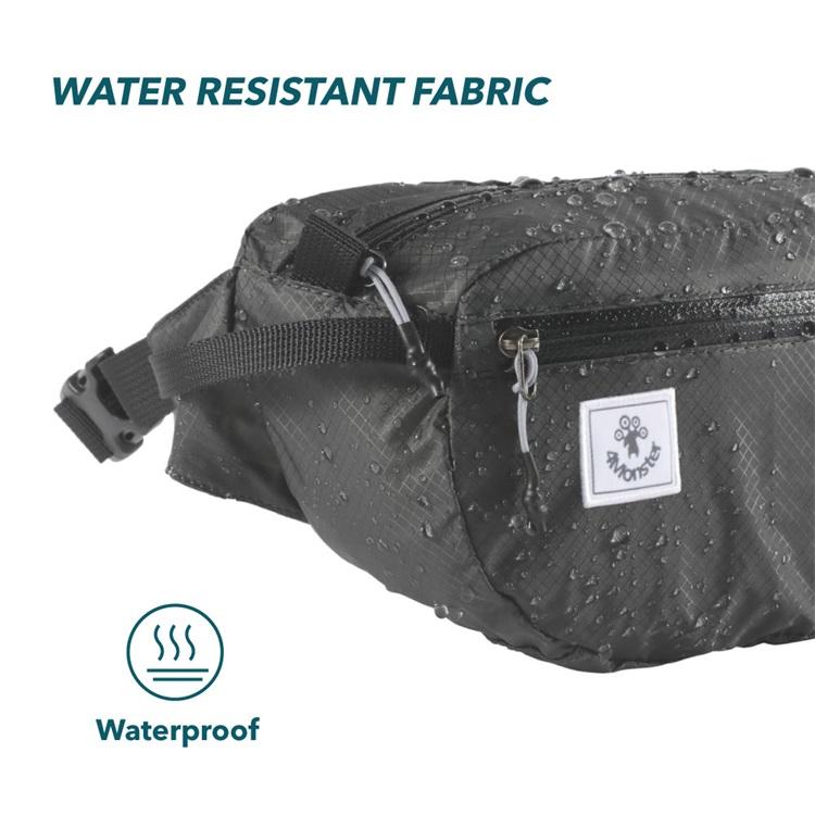 4Monster Hiking Waist Packs Portable with Multi-Pockets Adjustable Belts- Plain Color waist bag 4Monster