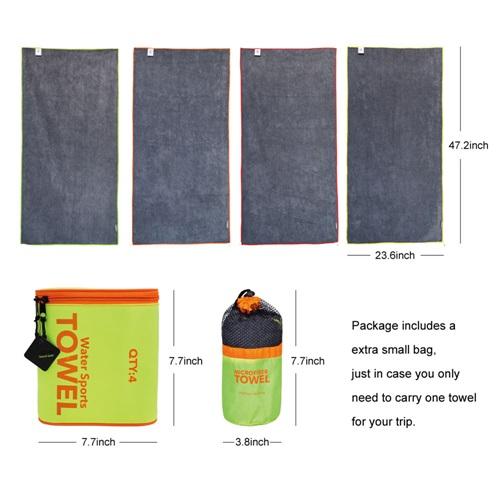 4Monster Water Sports Microfiber Terry Towel 4 In Set microfiber towel 4Monster