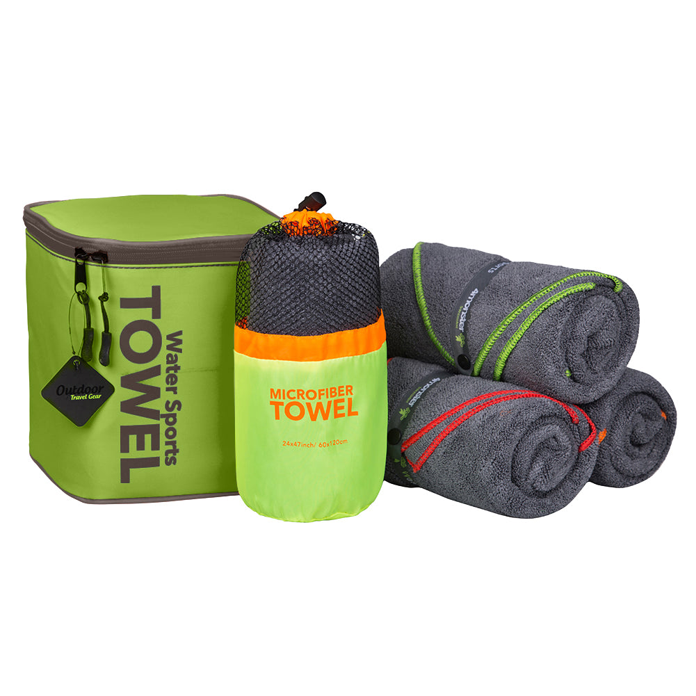 As low as $9.9-4Monster Water Sports Microfiber Terry Towel 4 In Set microfiber towel 4Monster Army Green Package + towel
