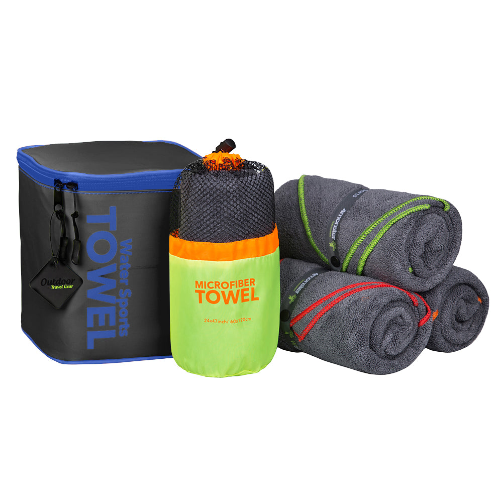 As low as $9.9-4Monster Water Sports Microfiber Terry Towel 4 In Set microfiber towel 4Monster Black Package + towel