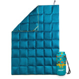 Load image into Gallery viewer, Christmas Series-4Monster lightweight camping Packable Down Puffy Blanket - Trellis Camping Blanket 4Monster Peacock Blue 54”X80” 