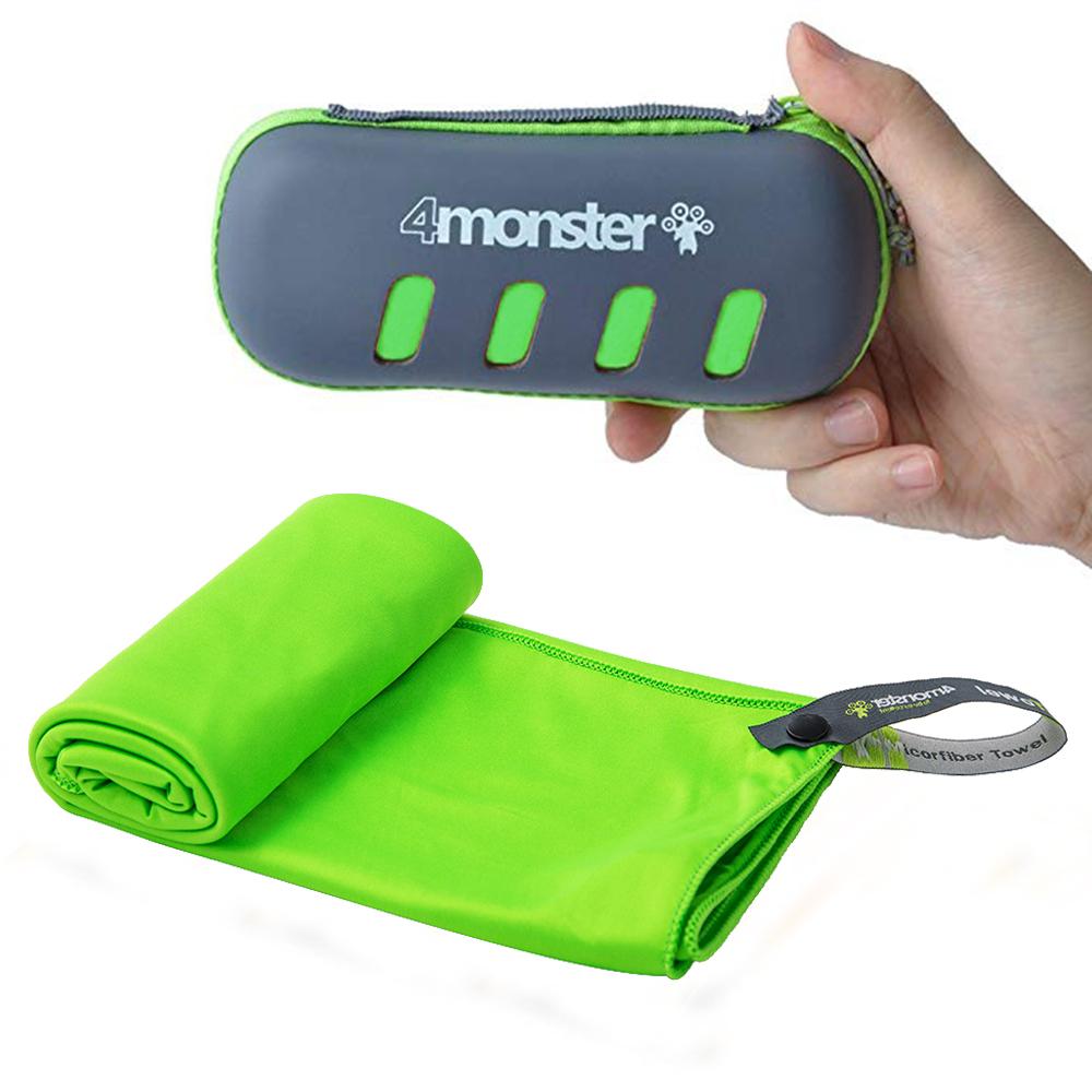 EVA Case 100% Polyester Microfiber Towel microfiber towel 4Monster S Green
