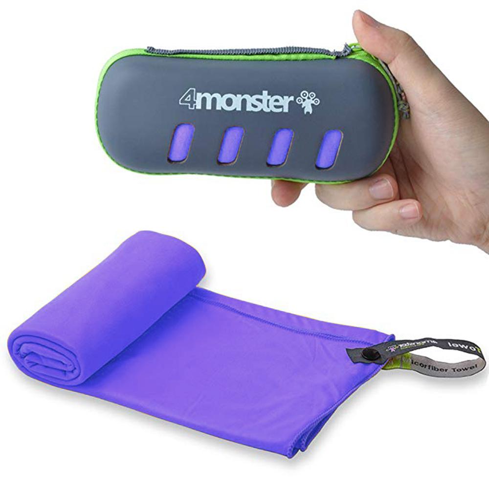 EVA Case 100% Polyester Microfiber Towel microfiber towel 4Monster S Purple
