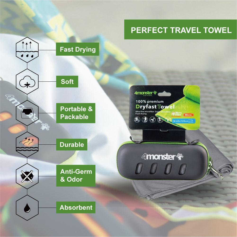 EVA Case 100% Polyester Microfiber Towel microfiber towel 4Monster