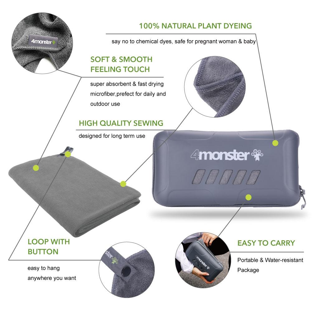EVA Case Microfiber Terry Towel 3 Sizes microfiber towel 4Monster