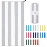Cargar imagen en el visor de la galería, 4Monster Microfiber Striped Beach Towel - Bright Colors