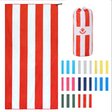 Cargar imagen en el visor de la galería, 4Monster Microfiber Striped Beach Towel - Bright Colors