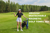 画像をギャラリービューアに読み込む, 4Monster Magnetic Golf Towel Set – 3-Pack with Detachable Magnetic Clip