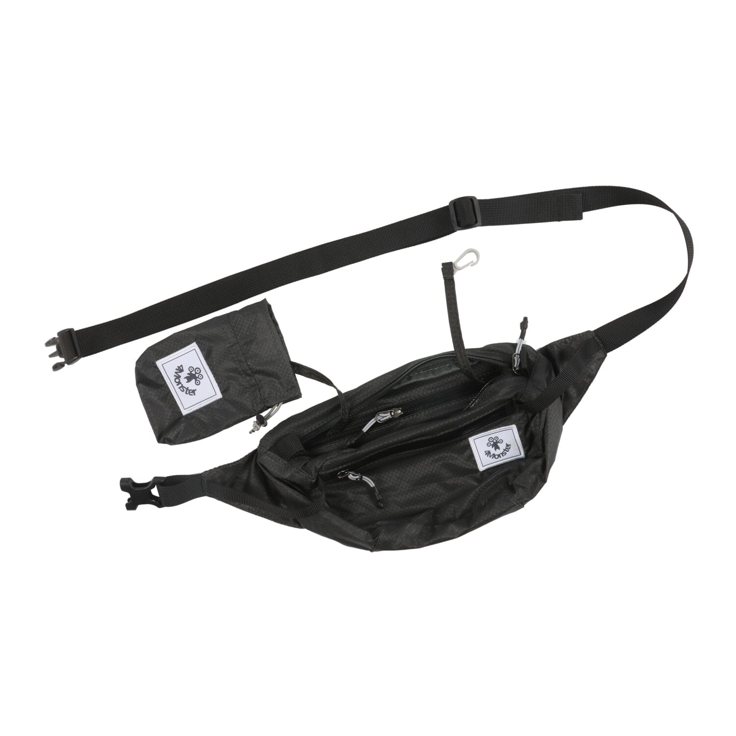 4Monster Hiking Waist Packs Portable with Multi-Pockets Adjustable