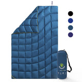 Cargar imagen en el visor de la galería, 4Monster lightweight camping Packable Down Puffy Blanket - Water ripples Camping Blanket 4Monster M (54”x80”) Peacock Blue 