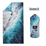 Load image into Gallery viewer, 4Monster Ocean Series Microfiber Beach Towel microfiber towel 4Monster Ocean D X-Large (78 x 35 inches) 