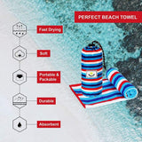 Chargez l&#39;image dans la visionneuse de la galerie, 4Monster Quick Dry Beach Towel Sand Free Rainbow microfiber towel 4monster outdoor 