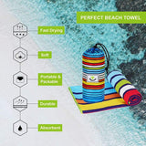 画像をギャラリービューアに読み込む, 4Monster Quick Dry Beach Towel Sand Free Rainbow microfiber towel 4monster outdoor 