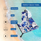 Load image into Gallery viewer, 4Monster SAND-FREE BEACH TOWEL Single Sea A trave towel 4Monster 