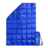 Load image into Gallery viewer, 4Monster 650 Fill Power lightweight camping Packable Down Puffy Blanket - Trellis Camping Blanket 4Monster Blue S (50”X70”) 