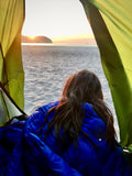 Bild in Galerie-Viewer laden, 4Monster 650 Fill Power lightweight camping Packable Down Puffy Blanket - Water ripples Camping Blanket 4Monster 